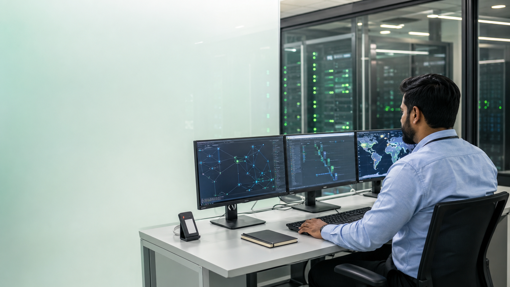 UITSPL engineer monitoring secure infrastructure and cloud operations